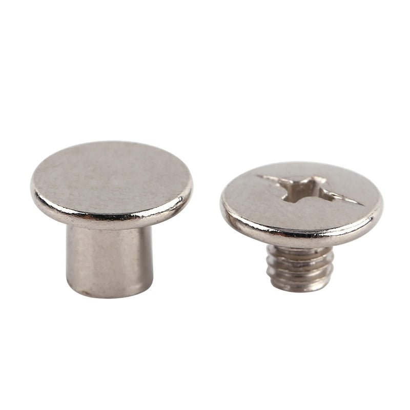 [Australia - AusPower] - Rivet Screws, 100PCS Binding Screws + 100PCS Binder Screw Set DIY Rivet Screw Chicago Binding Screw Phillips Head Rivets for Photo Album Leather Working 