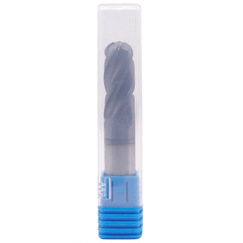 [Australia - AusPower] - BestParts High Performance Ball Nose Solid Carbide End Mill - AlTiN Coated, 4 Flute, 30 Degree Helix, 1/2" Cutting Diameter, 1/2" Shank Diameter, 1" Length of Cut, 3" Overall Length, Square End 1/2 in 
