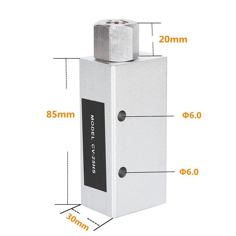 CV-25HS Vacuum Generator, Pneumatic Air Exhaust Vacuum Generator Ejector Vacuum Generator Valve 2.5mm Nozzle Diameter (1) 1