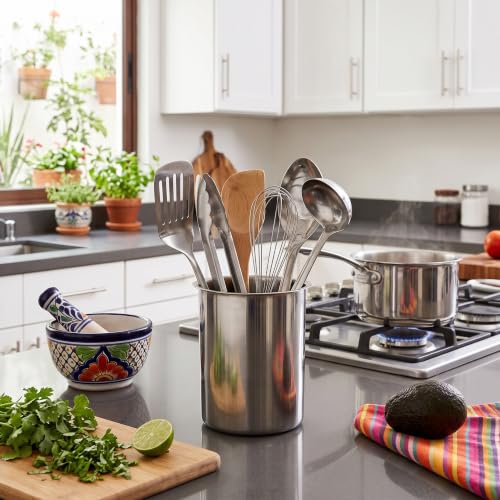 HEEPDD Stainless Steel Kitchen Utensil Holder, Countertop Organizer for Cooking Utensils, Silverware, Chopsticks, 5.4 x 3.4 Inch, 3 Pack