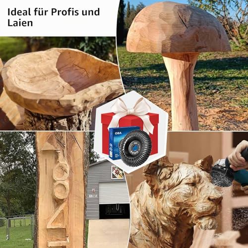 OBA Wood Sanding Disc for Angle Grinder 125 mm Wood Carving Disc, Tungsten Carbide Wood Grinding Discs for Shaping Grinding Carving Curved