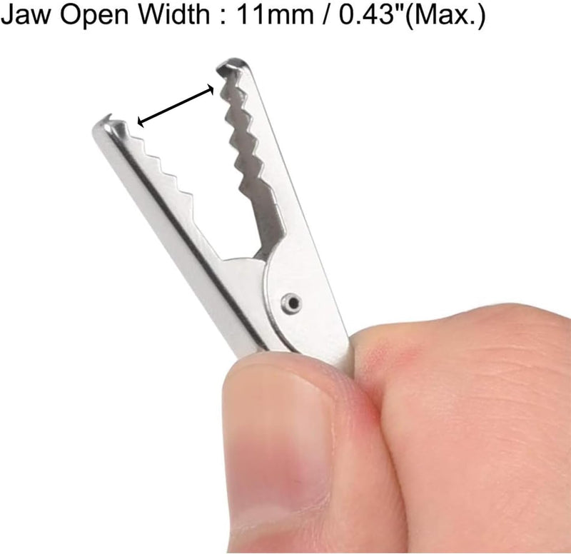 [Australia - AusPower] - Pack of 50 Alligator Clips 10A Alligator Clips Antistatic Accessories for Laboratory and Electrical Test Work 50 Items 