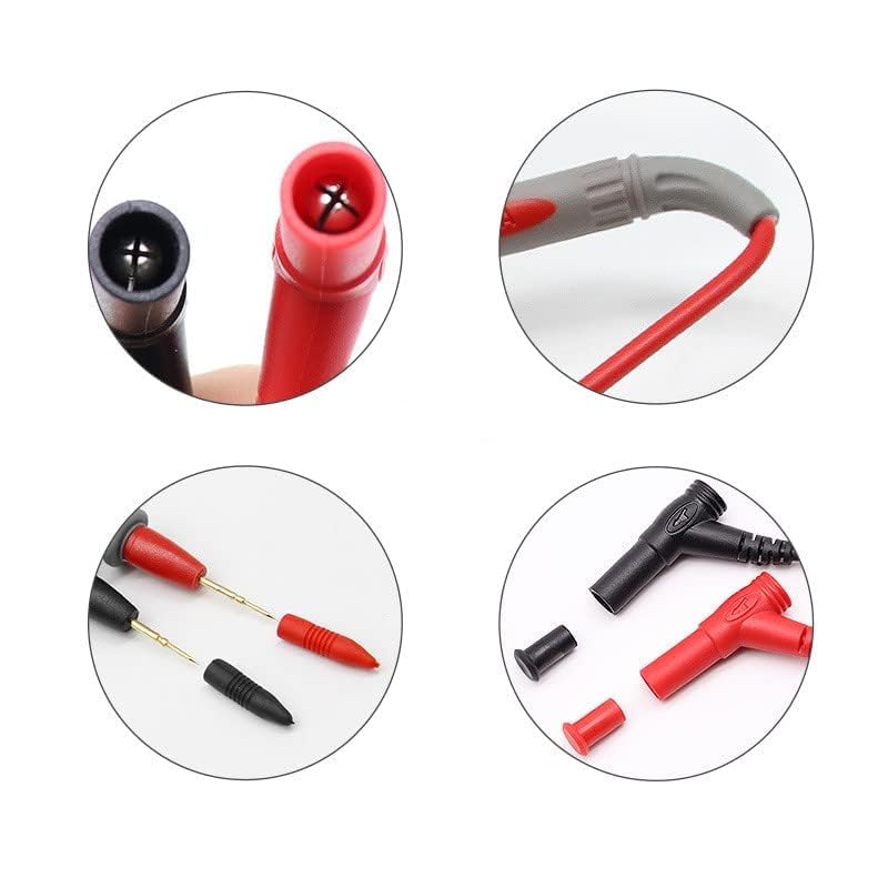 [Australia - AusPower] - Multimeter Test Leads Banana Plug,1000V 20A Digital Multi Meter Clamp Tester Probe Test Leads Kit with Alligator Clips 