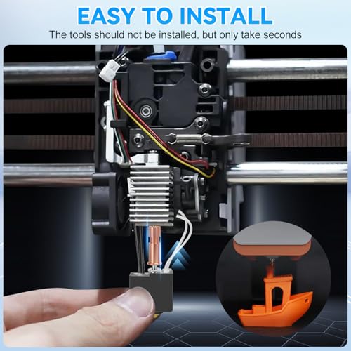 YOTINO 2 pcs Kobra S1 Hotend, 35-Piece Set with 0.2/0.4/0.6mm Nozzles, Silicone Socks and Nozzle Cleaning Tools, Compatible with Kobra S1/Kobra S1 Combo 3D Printer 35pcs Kobra S1/Kobra S1 Combo