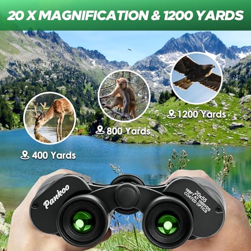 Pankoo 20x55 Binoculars for Adults High Powered,with Phone Adapter Binocular