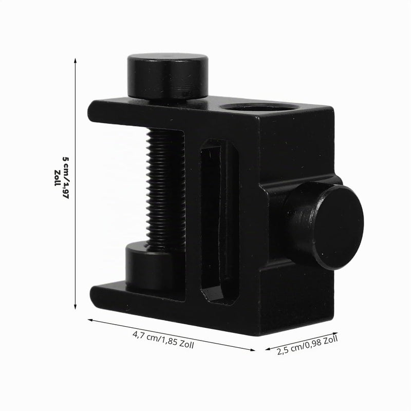 1 x Camping Lamp Holder Table Clamp: Black Aluminium Alloy Lamp Holder with Screw Clamp for Table up to 28 mm Lamp Pole up to 16 mm Outdoor Balcony Garden