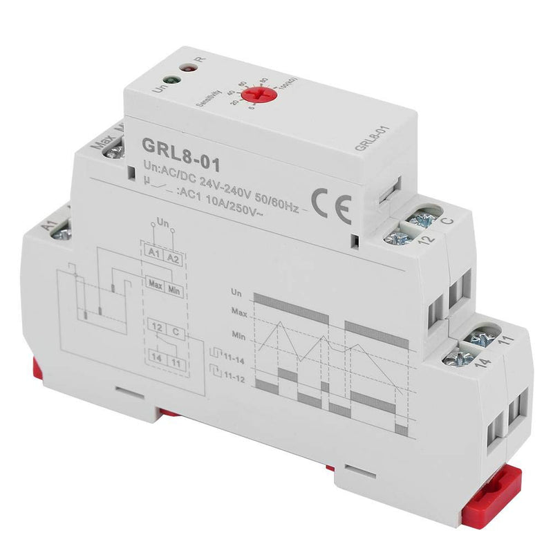 [Australia - AusPower] - Liquid Level Controller,GRL8-01 Liquid Level Control Relay Water Level Controller 10A (AC/DC 24V-240V) 
