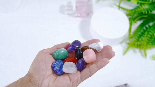 CrystalTears Assorted Healing Stones Crystals Bulk Tumbled Polished Stone Chips Natural Chakra Quartz Crystal Gemstones for Reiki Meditation Therapy Beginners Home Decor Christmas Gift #2 tumbled stone chips