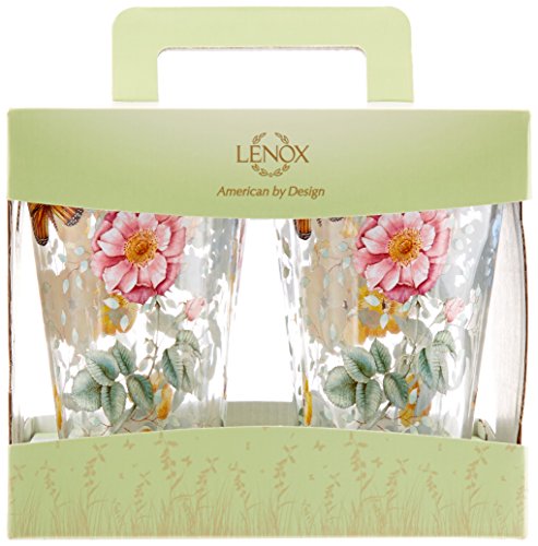 Lenox Butterfly Meadow Acrylic Highball Cups, Set of 4 (Acrylic Material) 4 Count (Pack of 1) Highball Set of 4 (Acrylic)