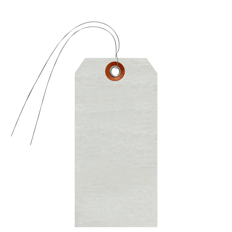 SmartSign Debossable Dead-Soft Aluminum Indentable Blank Write-On Marking Tags | 2.375" x 4.875", Pack of 100 Pre-Wired Tags 2.375" x 4.875" Metal Wires - Pack of 100