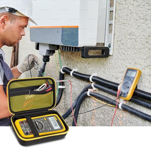 Comecase hard multimeter case for Fluke 87V MAX, 87V, 88V and 179 with black and yellow holster pocket