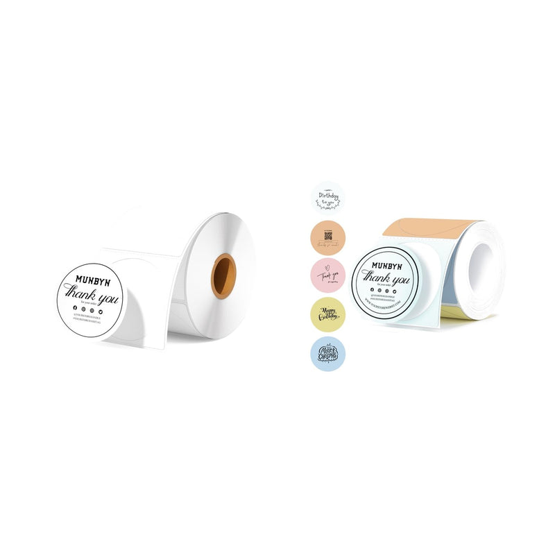 2 Inch Circle Thermal Sticker Labels+2 Inch Round Thermal Label