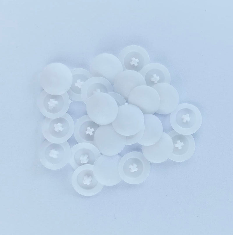 [Australia - AusPower] - 50PCS Screw Caps, Waterproof Plastic Self Tapping Cap, Screw Protection Cap, Bolted Cover, White Cap for Phillips Screw Heads, Suitable for Cabinet, Bookcase, Shoe Cabinet Screw Set 
