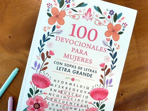 100 devocionales para mujeres. Con sopa de letras (letra grande) / One Hundred Devotionals for Women with Word Search (Spanish Edition)