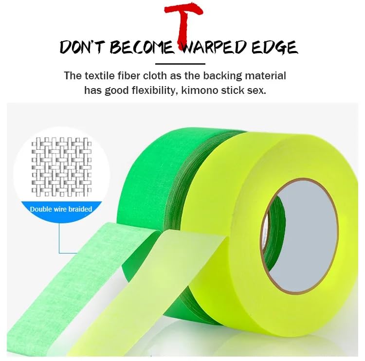 [Australia - AusPower] - Neon Gaffer Cloth Tape, Fluorescent Colors Pro Gaff Tape Duct Tape UV Blacklight Glow in The Dark Tape for UV Party 0.6 inch x 16.5 feet, 5 Pack 