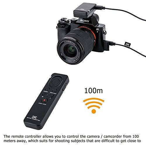 Wireless Remote Shutter Release Control Fit for Sony Camcorder FDR-AX33 AX53 AX100 AX700 HDR-CX405 CX440 CX455 CX675 CX240 CX900 or A6500 A6400 A6300 A6000 A7R III RX100 Replace Sony RMT-VP1K RM-VPR1