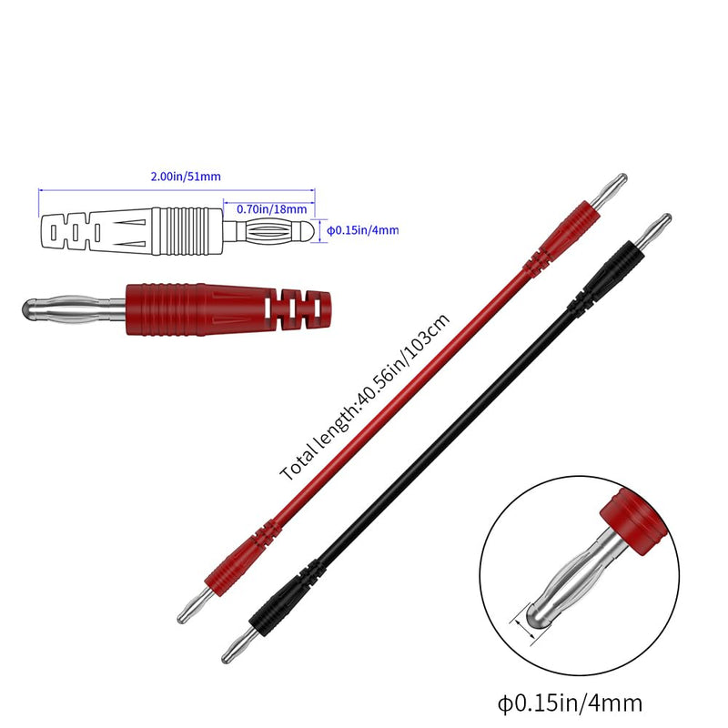 [Australia - AusPower] - 13pcs 4mm Banana PlugTest Leads Kit Digital Electrical Test Probes Set Fully Insulated Alligator Clips Test Tweezer Wire-Piercing Back Probe Pin 0079 13pcs 