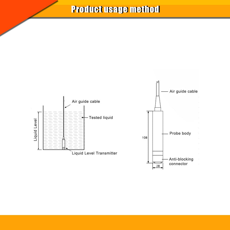 [Australia - AusPower] - TL 136 Liquid Level Transmitter Automatic Water Level Controller Liquid Level Sensor Water Level Sensor Probe 24VDC 4 to 20Ma Signal Output for Measurement of Water (0‑2meter Range) 0‑2meter Range 