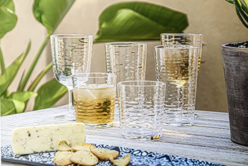 TarHong Foundry Acrylic Drinking Glass - Clear - 14.3 oz - Set of 6 Tumbler/Double Old Fashioned