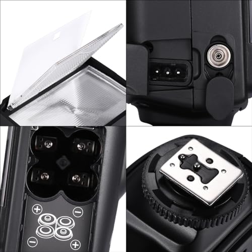 Powerextra DF-400 Speedlite Camera Flash for Nikon Pentax Samsung Fujifilm Olympus Panasonic Sigma Minolta Leica Sony DSLR Cameras and Others with Single-Contact Hotshoe 1