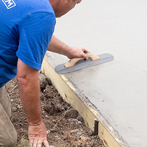 MARSHALLTOWN 12-inch round end magnesium hand float for concrete finishing, assembled in the USA