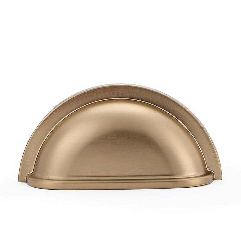 HARPOON Bin Cup Drawer Handles Hardware 10 Pack of Kitchen Cabinet Pulls, 3" Inch 76mm Champagne Gold