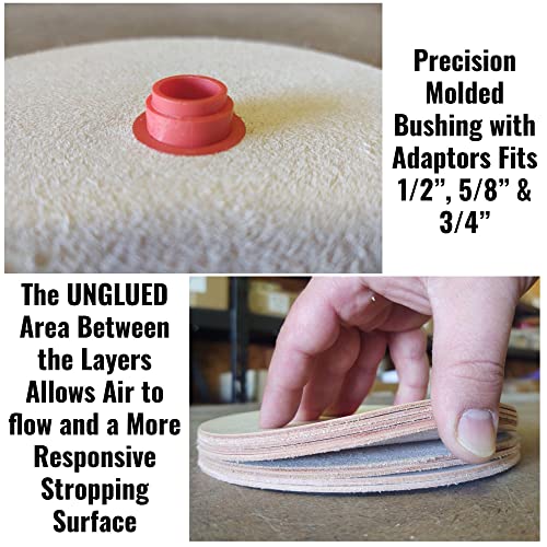 Pro Sharpening Supply leather honing wheel for 6-inch bench grinders and polishers