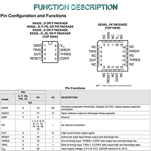 Pack of 50 NE555P Precision Timer Single NE555 Timer IC NE555P Pulse Generator Single Bipolar DIP-8 + 50 Pieces NE555 DIP-8 Socket
