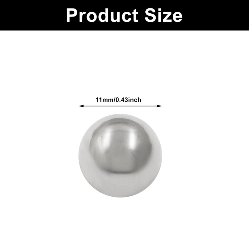 [Australia - AusPower] - 11mm Ball Bearing 304 Stainless Steel Precision Steel Ball Metric Mixing Balls for Model Paints Bike Valves(50 Pcs) 11mm 50 