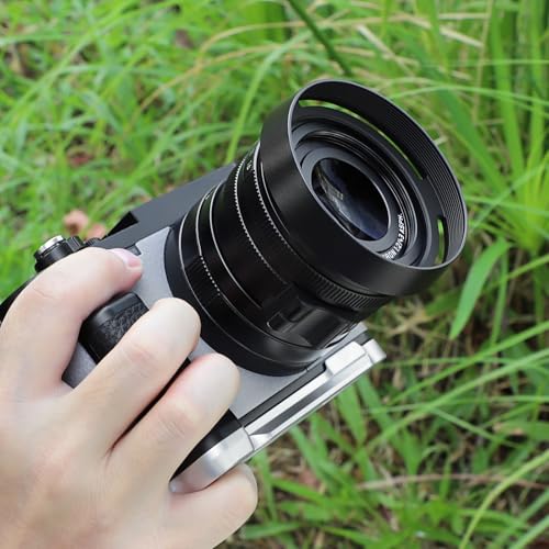 Haoge Metal Lens Hood Shade for Leica Q3 Q3 43 Q2 Q-P QP q Typ 116 Typ116 Camera Black LH-LQOB Black Round for Q/Q-P/Q2/Q3/Q3-43