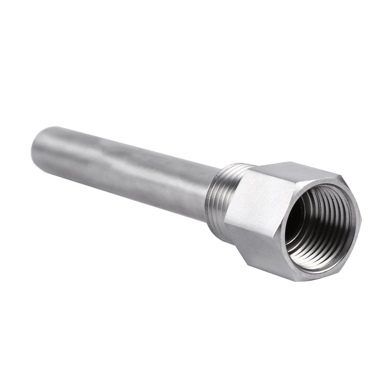 [Australia - AusPower] - Stainless Steel Thermowell, 1/2" NPT Threads Temperature Sensors Protection Kettle Thermometer Kit for Temperature Monitoring in Industry or Home 