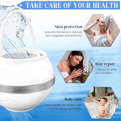 JARVISTAR white reusable hanging bath filter for tub faucet, faucet mount design