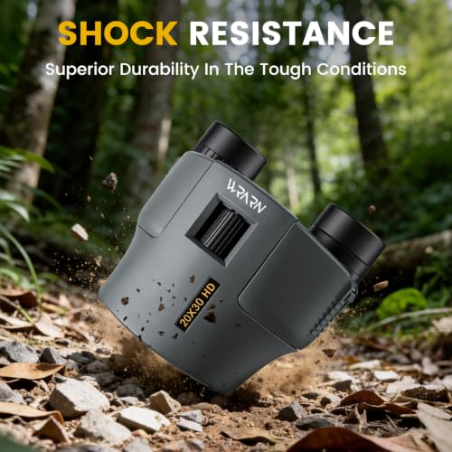 20X30 Compact Binoculars for Adults Bird Watching Travel, Grey 20x30