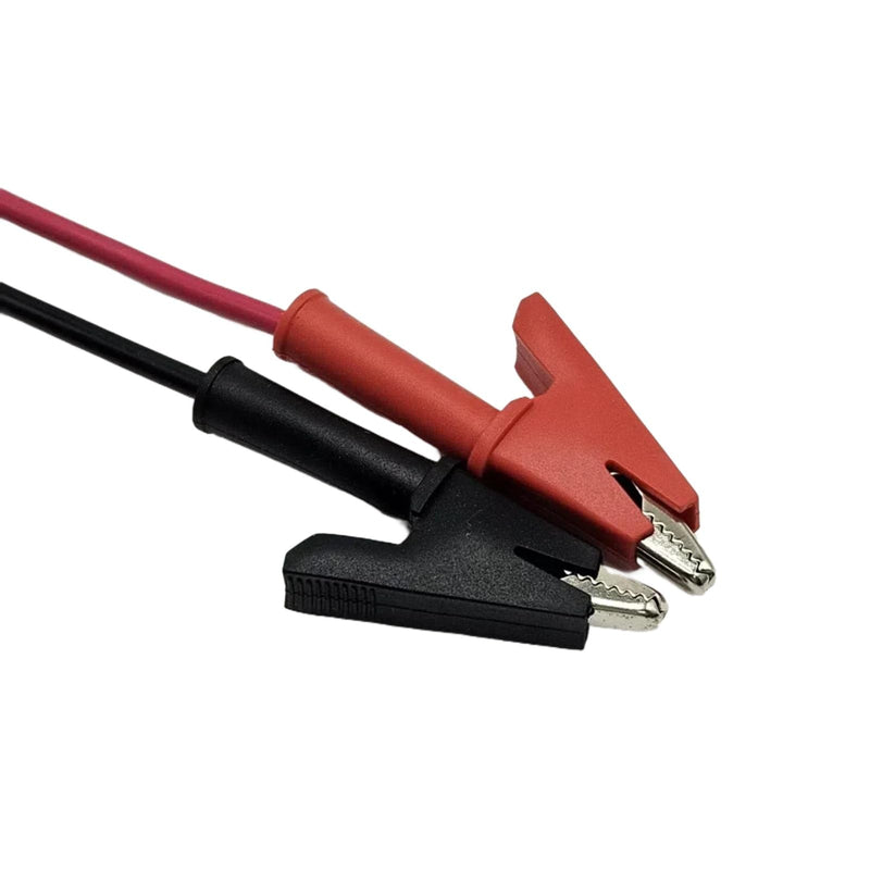 [Australia - AusPower] - 2Pcs 14 Gauge Multimeter Test Leads Right Angle Banana Plug to Alligator Clip, CAT III 1000V 10A Heavy Duty PVC Wire for Electrical Testing 3 Feet Red_Black_Banana_Plugs_Alligator_Clips 