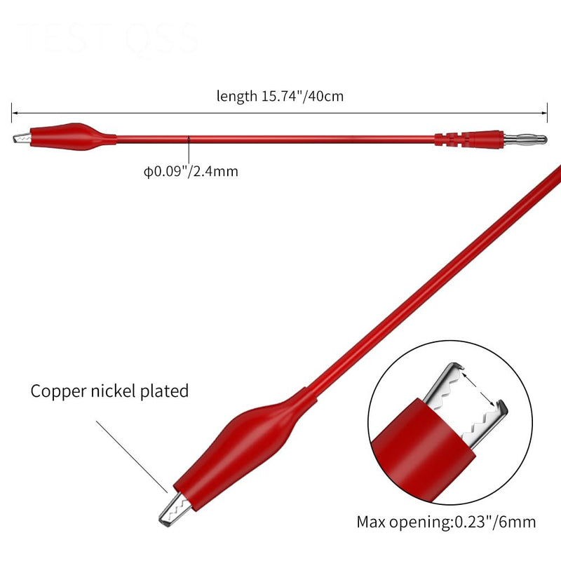 [Australia - AusPower] - Test Lead Kit 25pcs 4mm Banana Plug to Alligator Clip Test Leads Kit Test Probes Back Probe Kit for Multimeter Automotive Diagnostic Testing Tools Set 8008 25pcs-B 