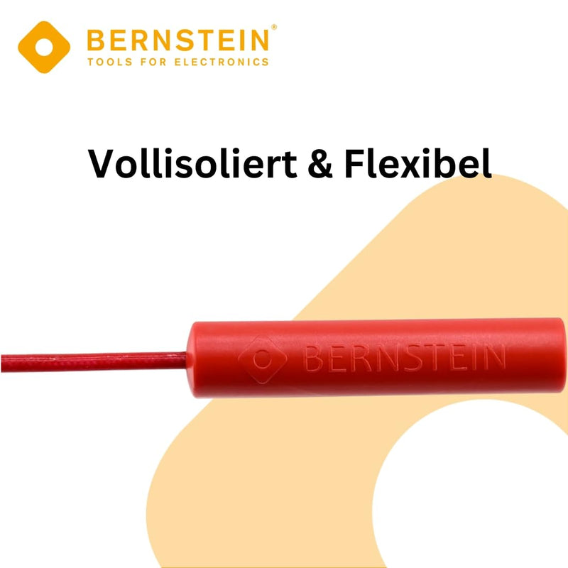 [Australia - AusPower] - Amber Test Probe Blade 1 mm Pair Red Black Connection for 4 mm Socket Measuring Category CAT I 2-265-VE 