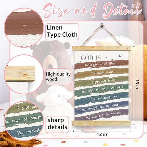 God is Positive Affirmation Religious Spiritual Gift, Christian Gifts for Women Birthday, Religious Scripture Gifts for Women Men Friends Valentines Birthday celadon