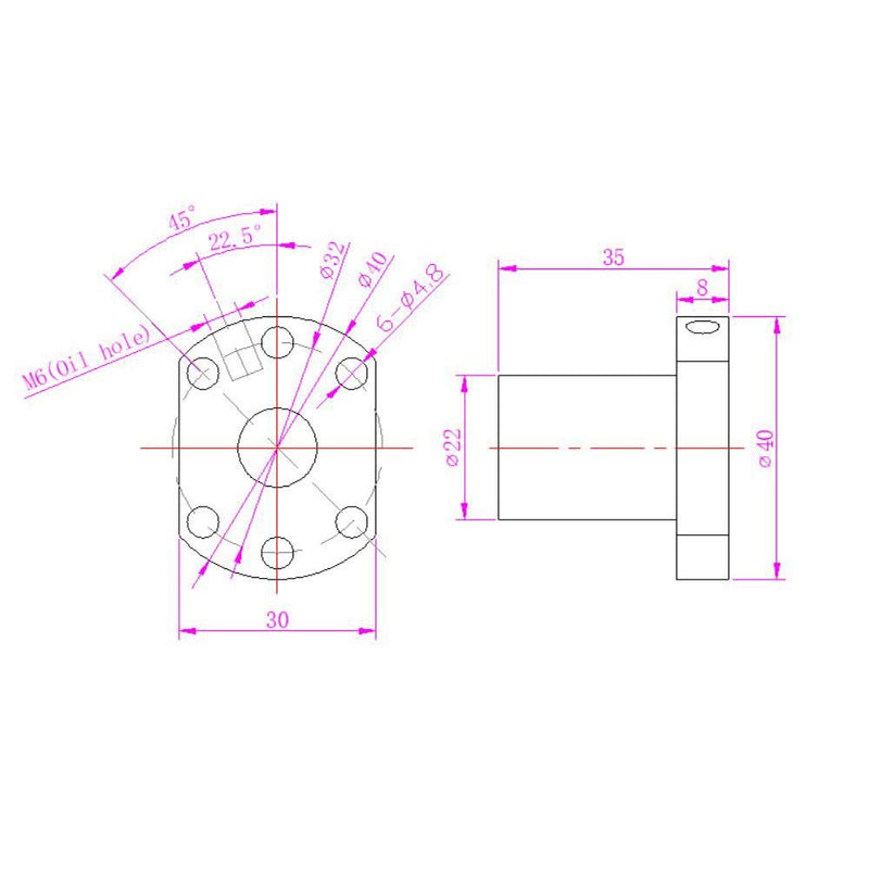 [Australia - AusPower] - Ball Screw SFU1204（Diameter 12mm Pitch 4mm）Length 200mm with Metal Nut for CNC Machine Parts 