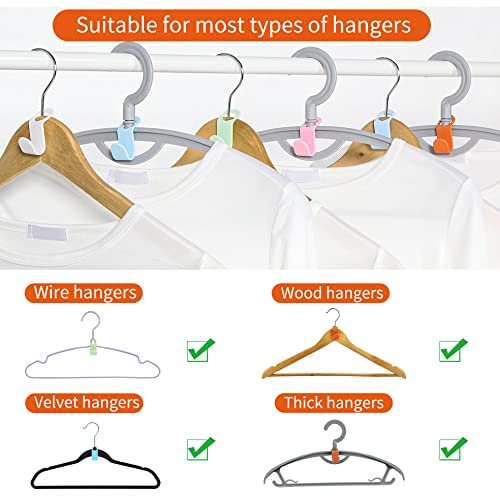 SLMT Clothes Hanger Connector Hooks 200PCS Space Saving Hanger Extender Hooks Closet Organizer for Plastic Hangers 200