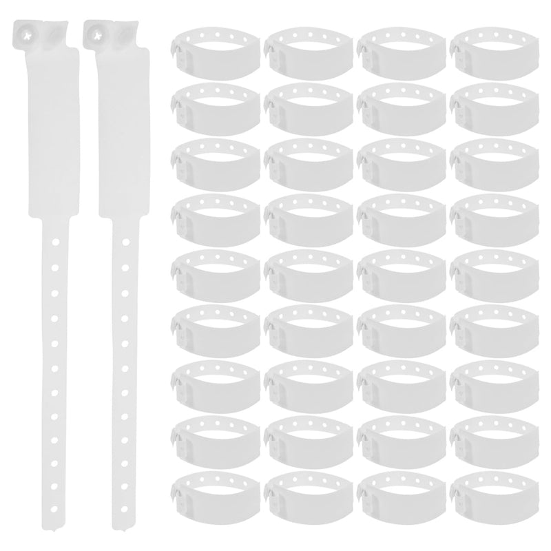 SHINEOFI Pack of 100 Medical Hospital Bracelets Waterproof with Secure Buckle Patient Bracelet for Identification in Everyday Clinical Life for Precise Patient ID Bracelets