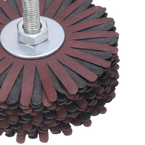 QUARKZMAN Pack of 2 Sanding Wheel Made of Abrasive Fabric Sanding Star with 1/4 Inch Shaft for Woodworking Root Carving Furniture Polish 400 Grit