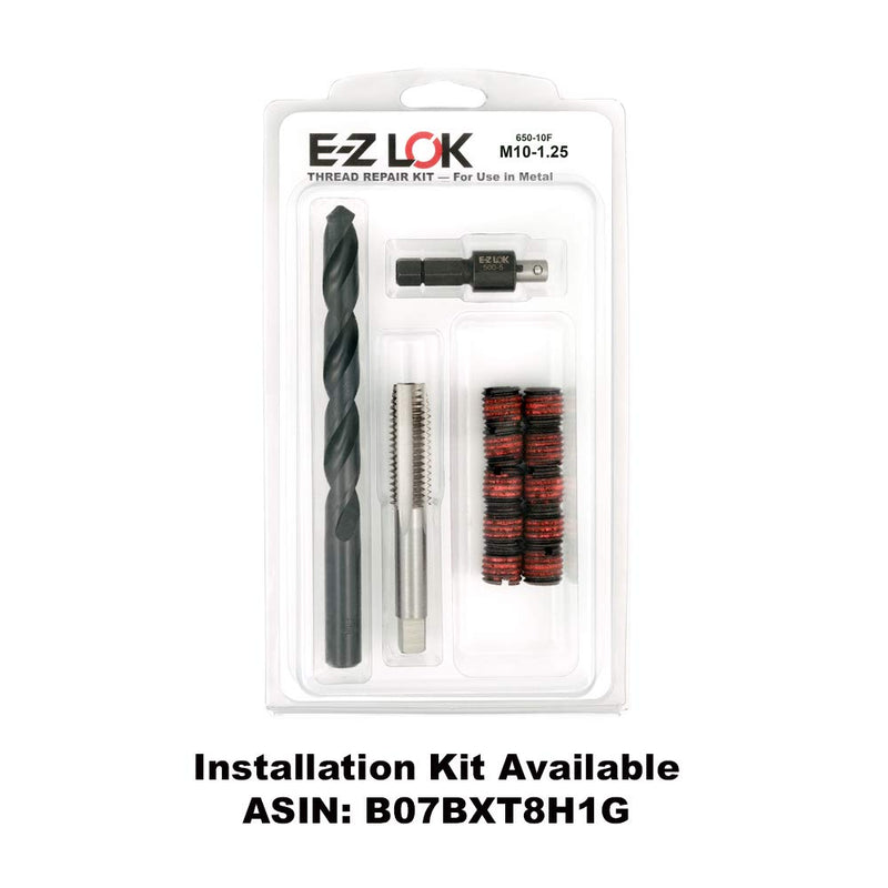 [Australia - AusPower] - E-Z Lok Externally Threaded Insert, C12L14 Carbon Steel, Meets AISI 12L14/Metric, M10-1.25 Internal Threads, 9/16"-12 External Threads, 13.08mm Length, Made in US (Pack of 10) 31/64 " 