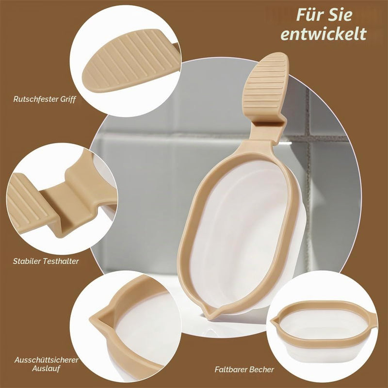 Reusable Urine Cup Pack of 2 Sample Cups 50 ml Urine Cup Foldable for Ovulation Test Pregnancy Test pH Test