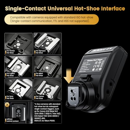 Wireless Flash Trigger with 32 Channels 5 Groups 99 Selectable IDs