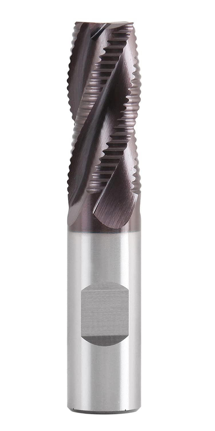 [Australia - AusPower] - Accusize Industrial Tools Standard Tooth M42 8% Cobalt Tialn Roughing End Mill, 3/4'' by 3/4'' by 1-5/8'' Flt Length, 1102-0034 3/4" Dia, 3/4" Shk Dia, 1-5/8" Flt Length 
