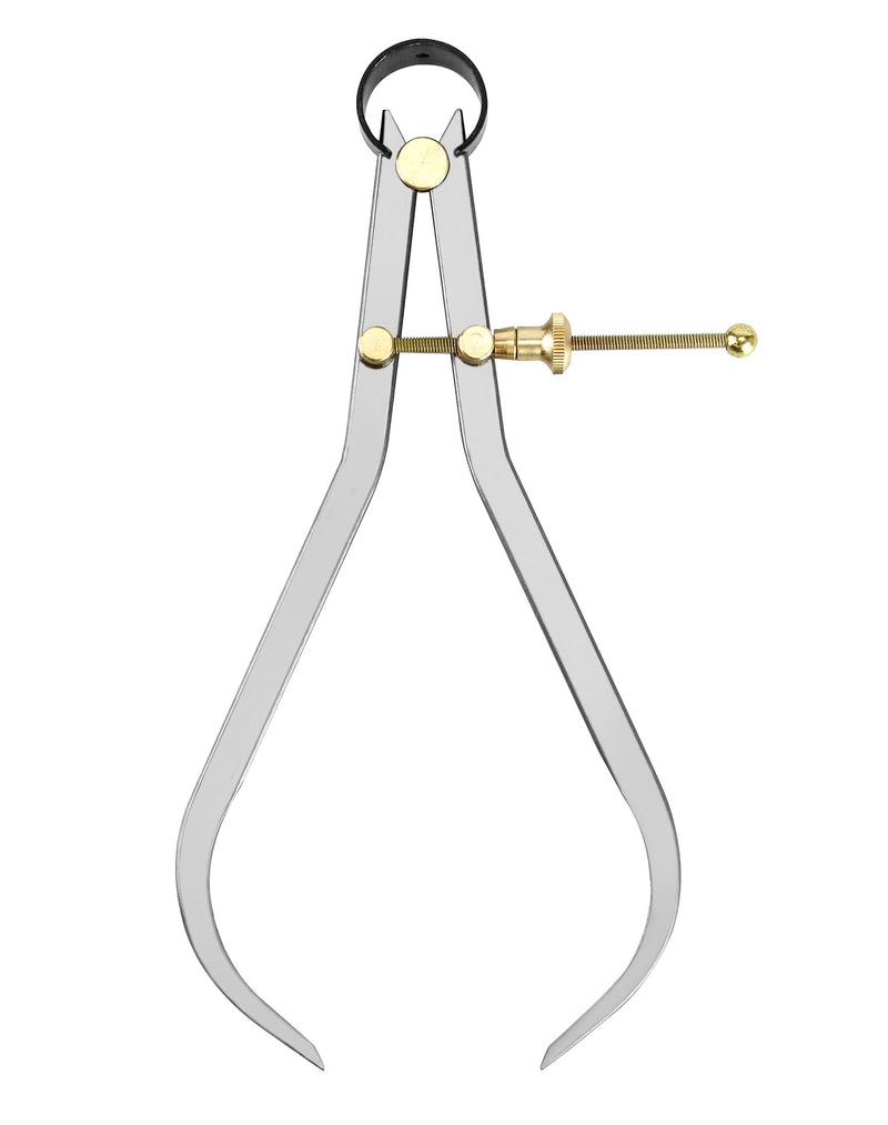 [Australia - AusPower] - QWORK Precision Spring Dividers Calipers, Nut Adjustment 8 Inch Jaw Capacity Outside Calipers 