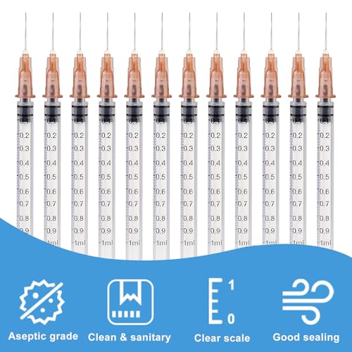 Pack of 30 Syringes 1 ml - Plastic Tube Disposable Syringes Small Dosing Syringes Liquid Syringes with Independent Seals