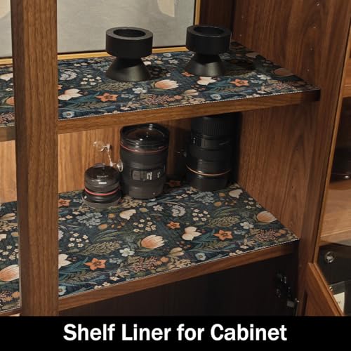 Vintage Floral Drawer Liner, 24IN x 10FT,Strong Non-Slip 23.6"W x 118.1"L Vintage Floral