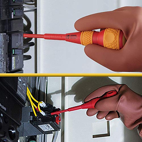 VESSEL 202PS-2 Ball Grip insulated screwdriver set, Phillips and flathead, 150 mm, 2 pieces
