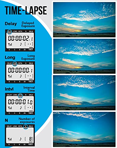 Wireless Camera Timer Shutter Release Timelapse Remote Control for Sony S8 Replaces for Sony RM-SPR1